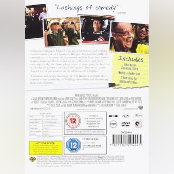 ✨ The Bucket List DVD Brand New Sealed + Ultraviolet Digital Copy - Picture 4 of 4